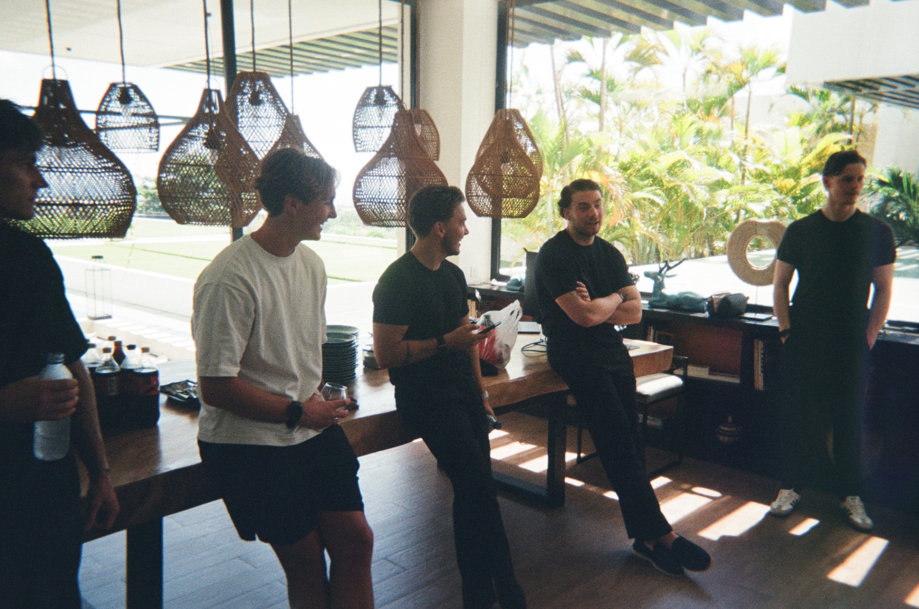 Members connecting in a luxury villa