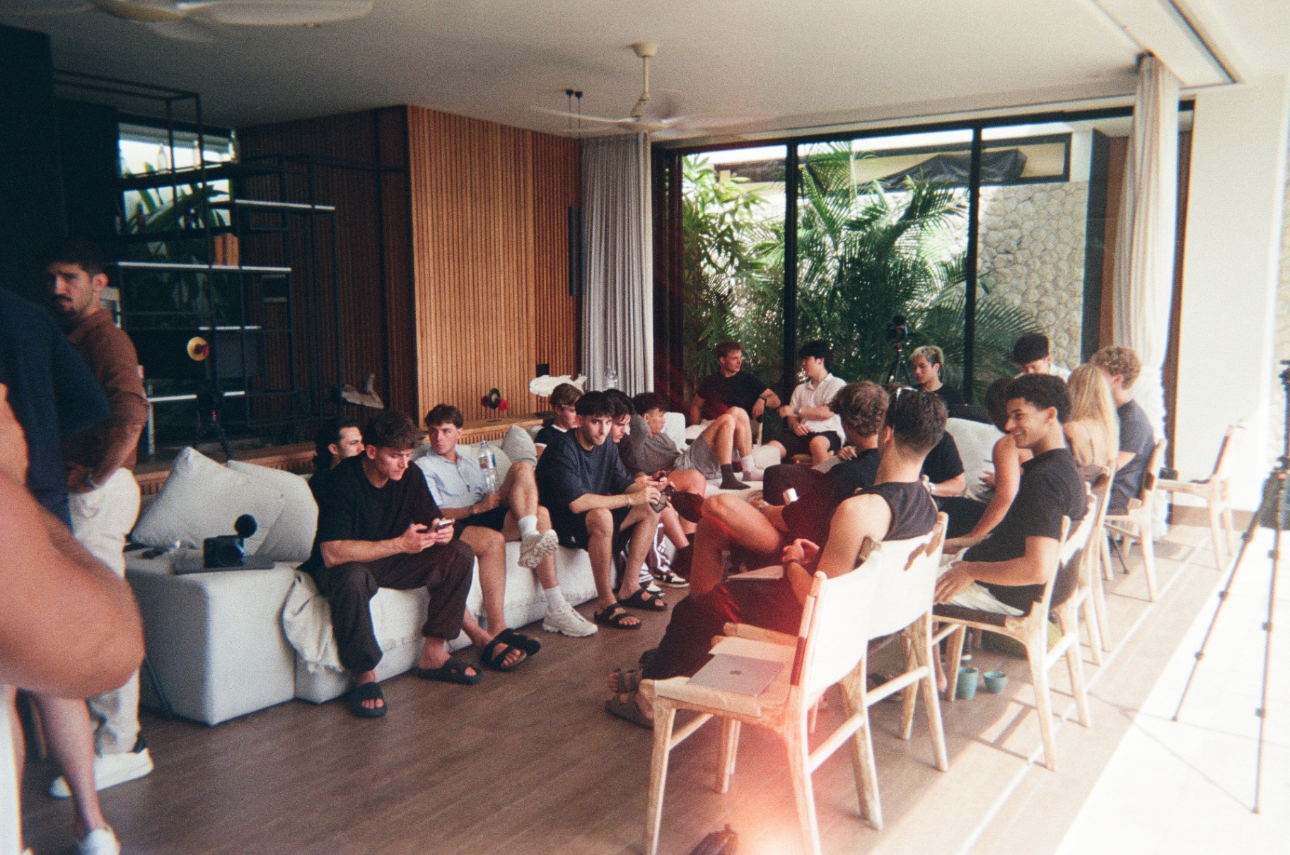 Group session at the Only Earned villa